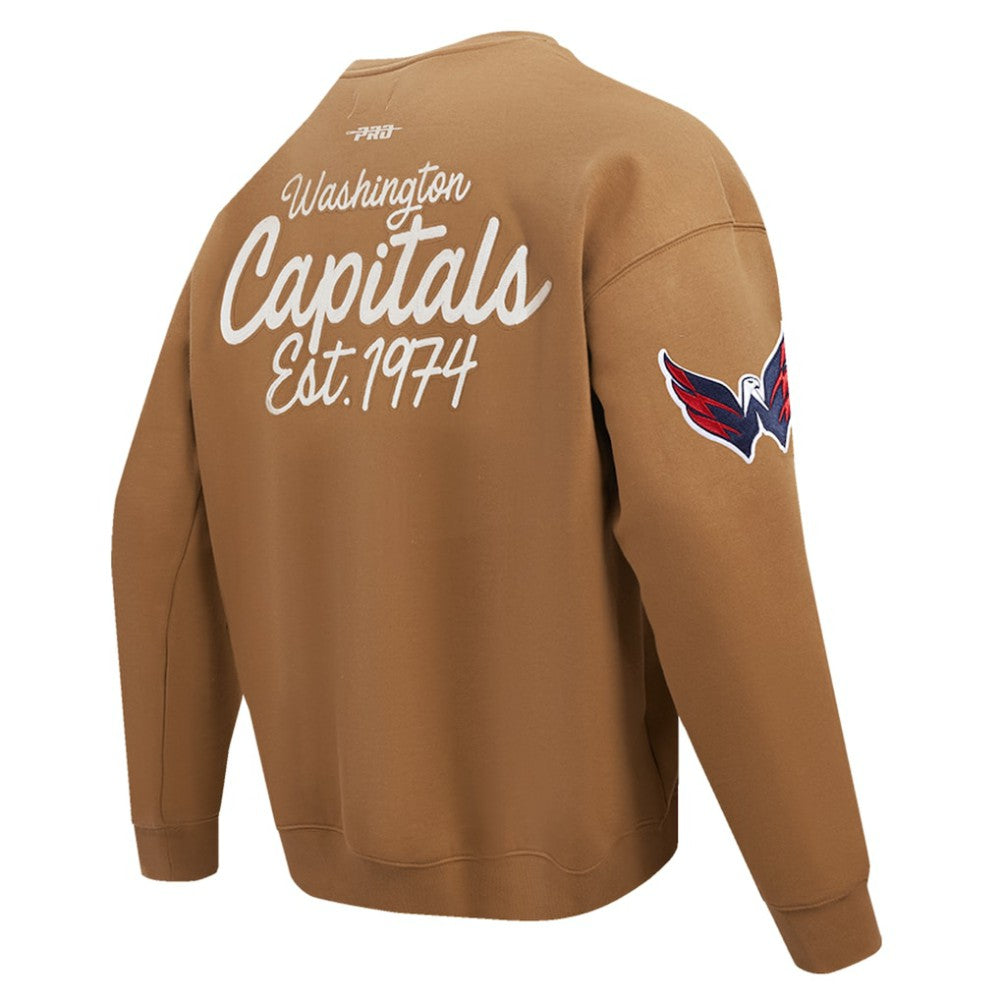 NHL Washington Capitals Pro Standard Paint the City Pullover Sweatshirt - Brown