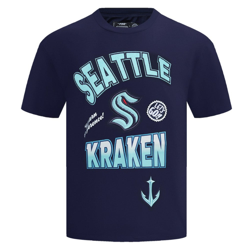 NHL Seattle Kraken Pro Standard Turn It Up T-Shirt - Deep Sea Blue