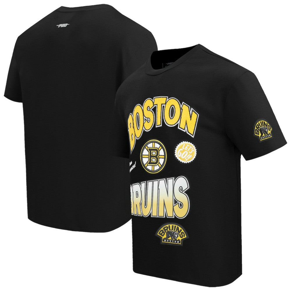 NHL Boston Bruins Pro Standard Turn It Up T-Shirt - Black