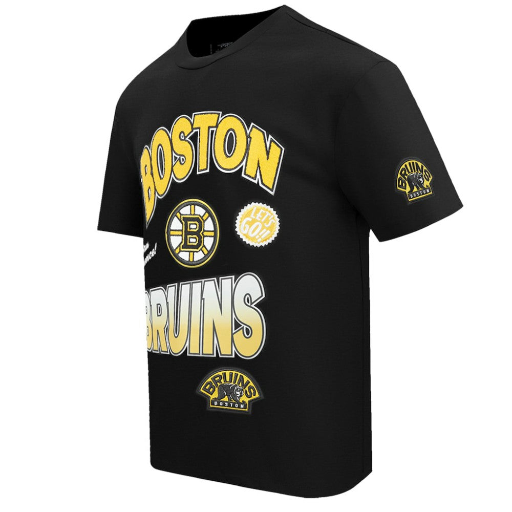 NHL Boston Bruins Pro Standard Turn It Up T-Shirt - Black