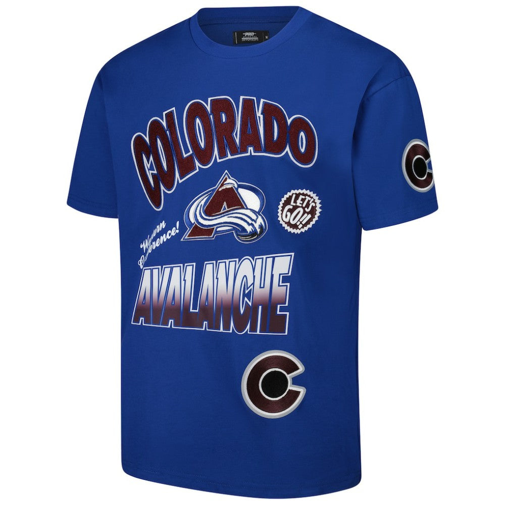 NHL Colorado Avalanche Pro Standard Turn It Up Dropped Shoulder T-Shirt - Blue