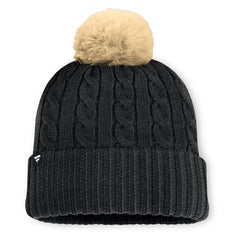 Jacksonville Jaguars Women's Cable Knit Cuffed Hat with Pom Black