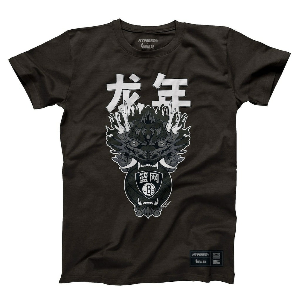 Brooklyn Nets Hyperfly Unisex Year of the Dragon Lunar New Year Collection T-Shirt Heather Black