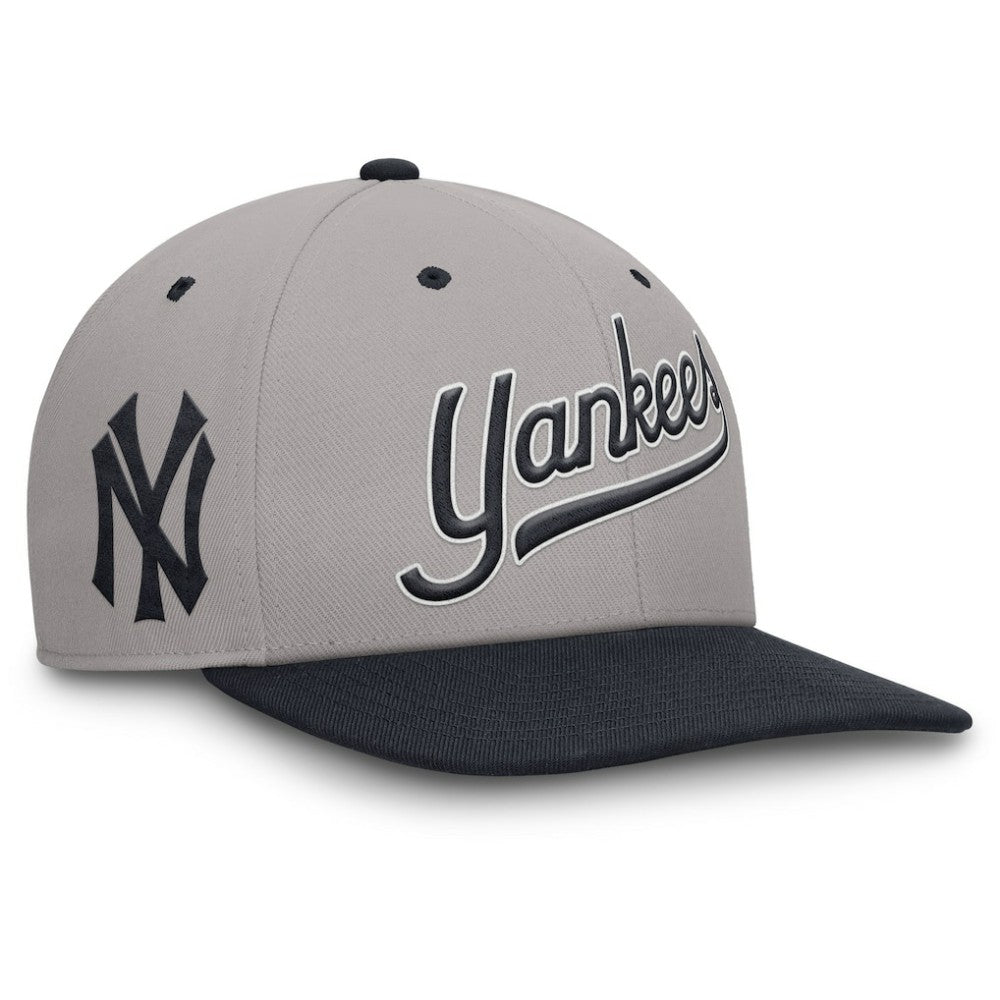 New York Yankees Nike Cooperstown Collection Pro Performance Snapback Hat - Gray/Navy Hats