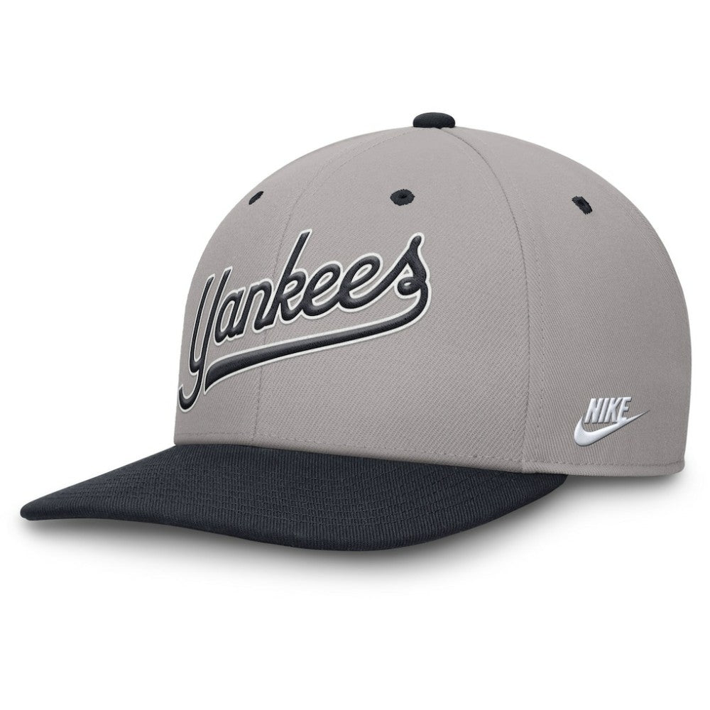 New York Yankees Nike Cooperstown Collection Pro Performance Snapback Hat - Gray/Navy Hats