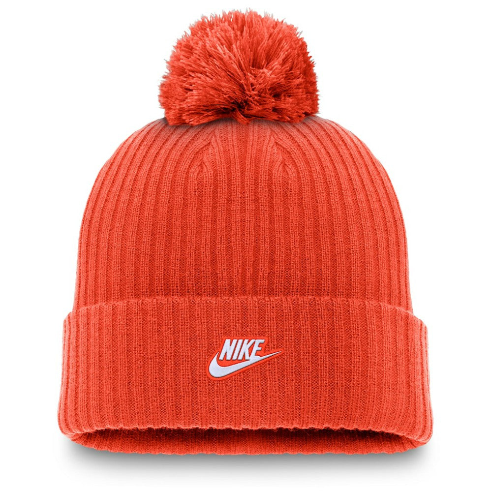 Houston Astros Nike Cooperstown Collection Patch Cuffed Knit Hat with Pom - Orange Hats