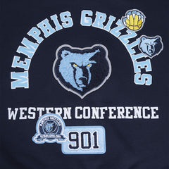 Memphis Grizzlies Pro Standard Women's Area Code Cropped Pullover Sweatshirt Navy