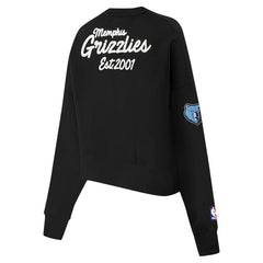 Memphis Grizzlies Pro Standard Women's Paint The City Cropped Pullover Sweatshirt Black