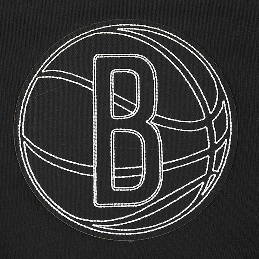 Brooklyn Nets Pro Standard Women's Paint The City Cropped Pullover Sweatshirt Black