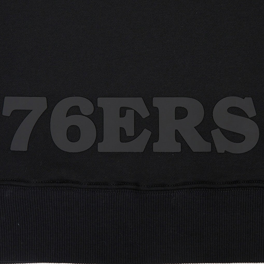 Philadelphia 76ers Pro Standard Women's Jewels Cropped Pullover Hoodie Black
