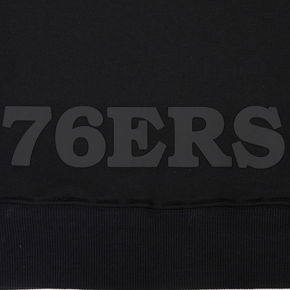 Philadelphia 76ers Pro Standard Women's Jewels Cropped Pullover Hoodie Black
