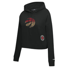 Toronto Raptors Pro Standard Women's Jewels Cropped Pullover Hoodie Black