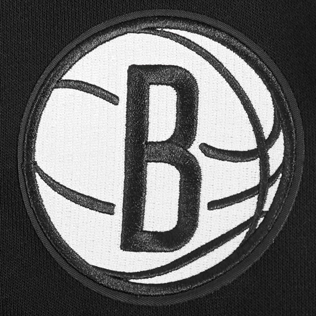 Brooklyn Nets Pro Standard Women's Jewels Cropped Pullover Hoodie Black