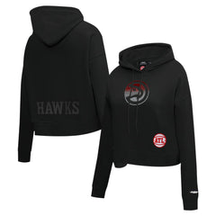 Atlanta Hawks Pro Standard Women's Jewels Cropped Pullover Hoodie Black