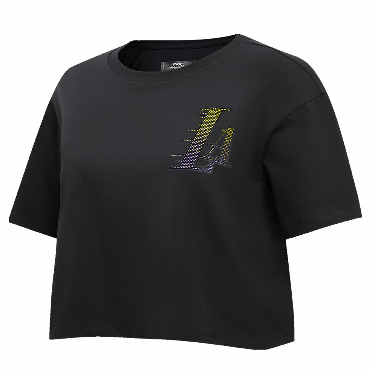 Los Angeles Lakers Pro Standard Women's Jewels Boxy Cropped T-Shirt Black