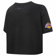 Los Angeles Lakers Pro Standard Women's Jewels Boxy Cropped T-Shirt Black