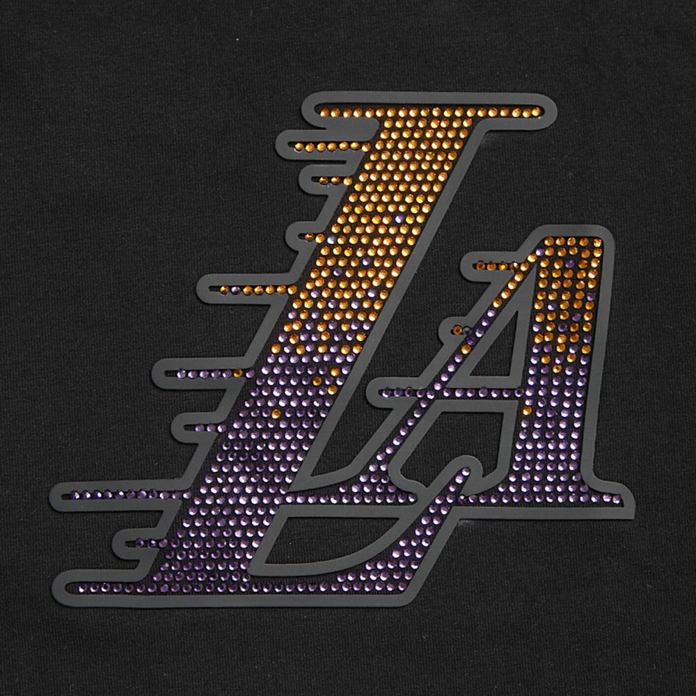 Los Angeles Lakers Pro Standard Women's Jewels Boxy Cropped T-Shirt Black