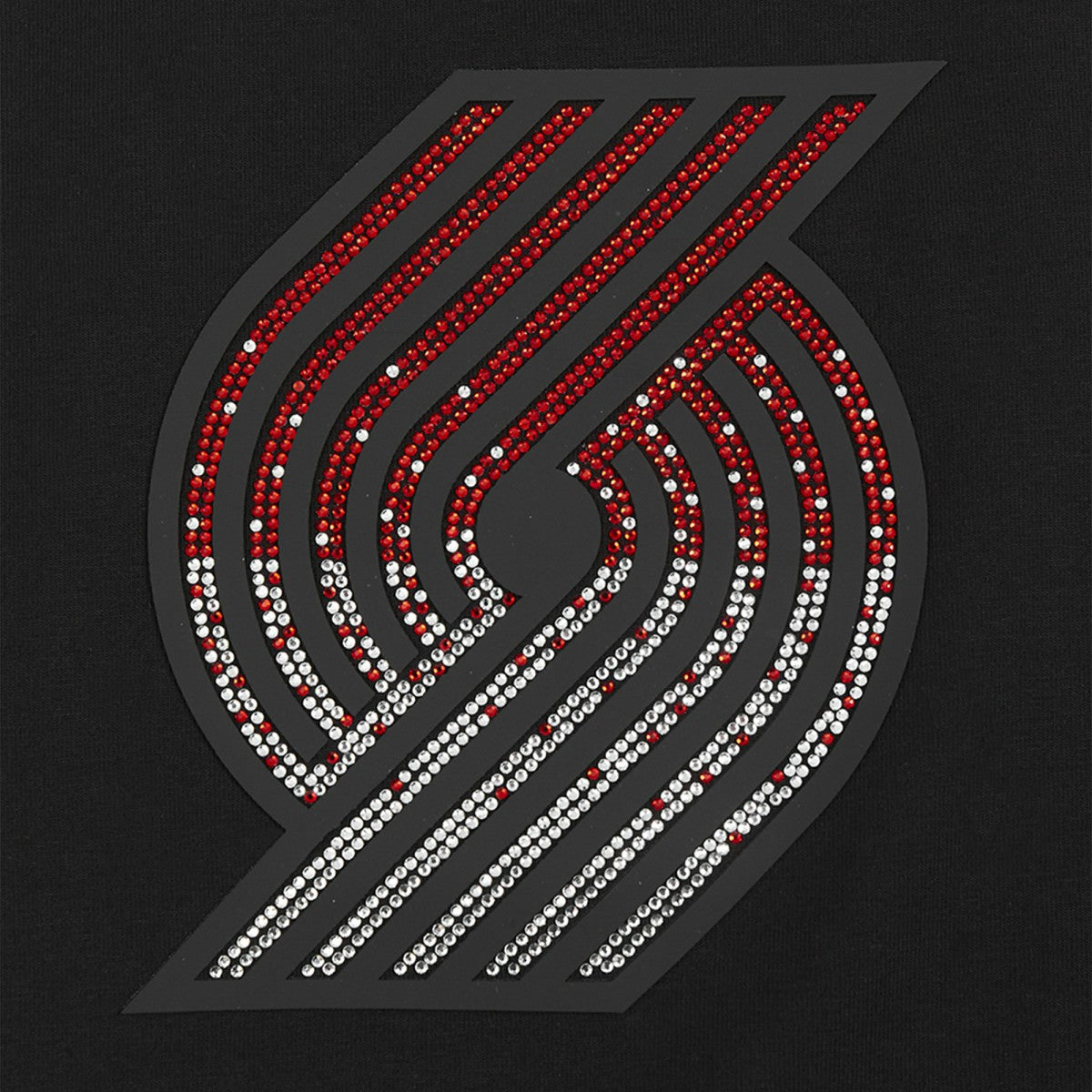 Portland Trail Blazers Pro Standard Women's Jewels Boxy Cropped T-Shirt Black