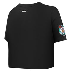 Boston Celtics Pro Standard Women's Jewels Boxy Cropped T-Shirt Black