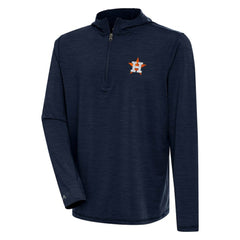 Houston Astros Antigua Tidy Quarter-Zip Hoodie - Heather Navy Hoodies