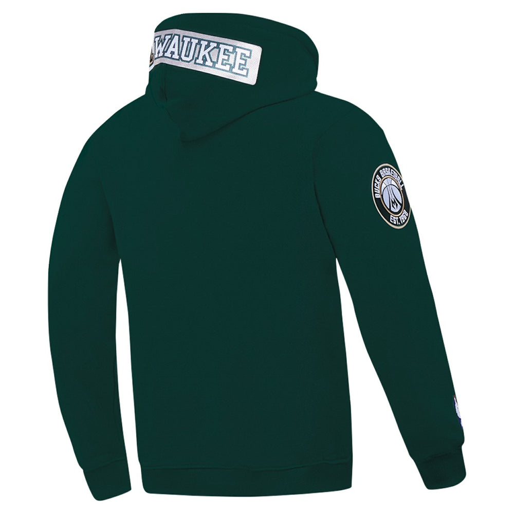 Milwaukee Bucks Pro Standard Split Logo Pullover Hoodie Hunter Green