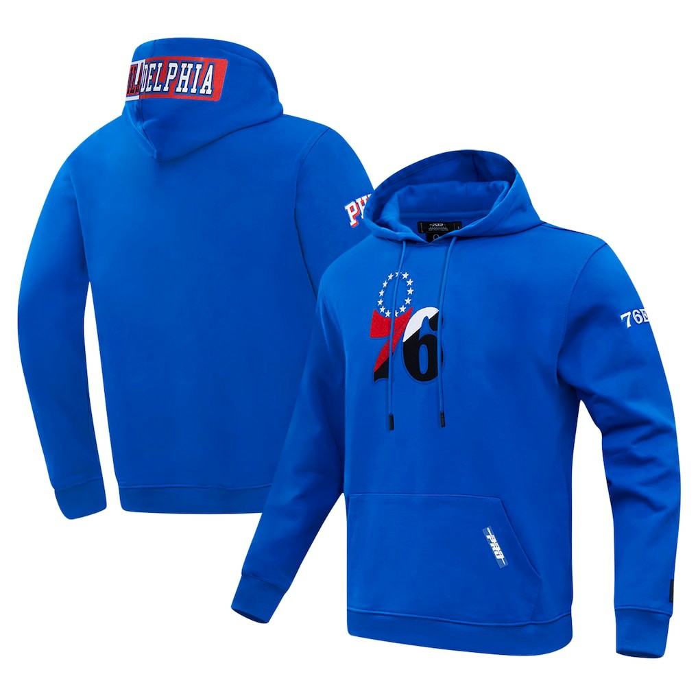 Philadelphia 76ers Pro Standard Split Logo Pullover Hoodie Royal