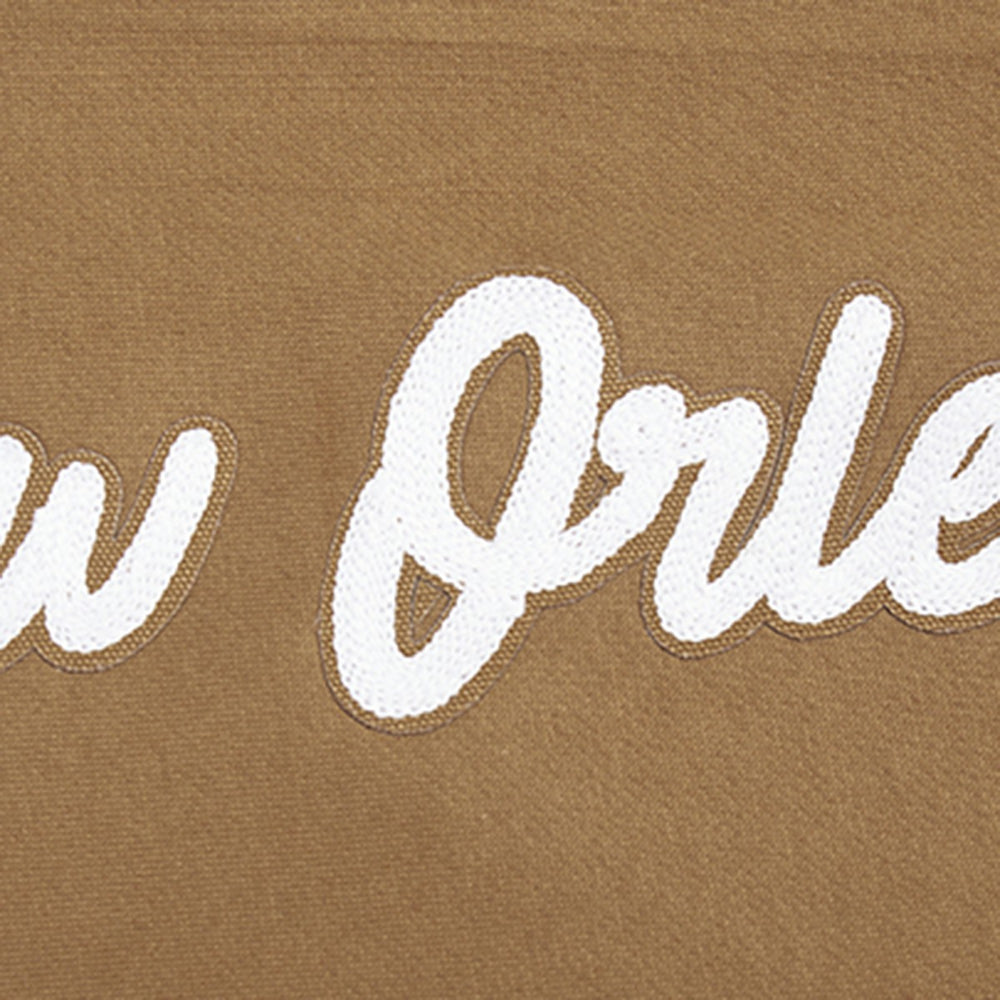 New Orleans Pelicans Pro Standard Paint the City Drop Shoulder Pullover Hoodie Brown
