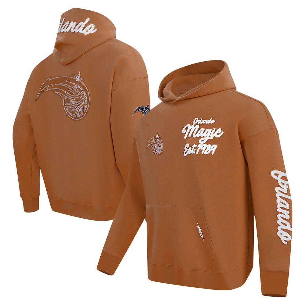 Orlando Magic Pro Standard Paint the City Drop Shoulder Pullover Hoodie Brown