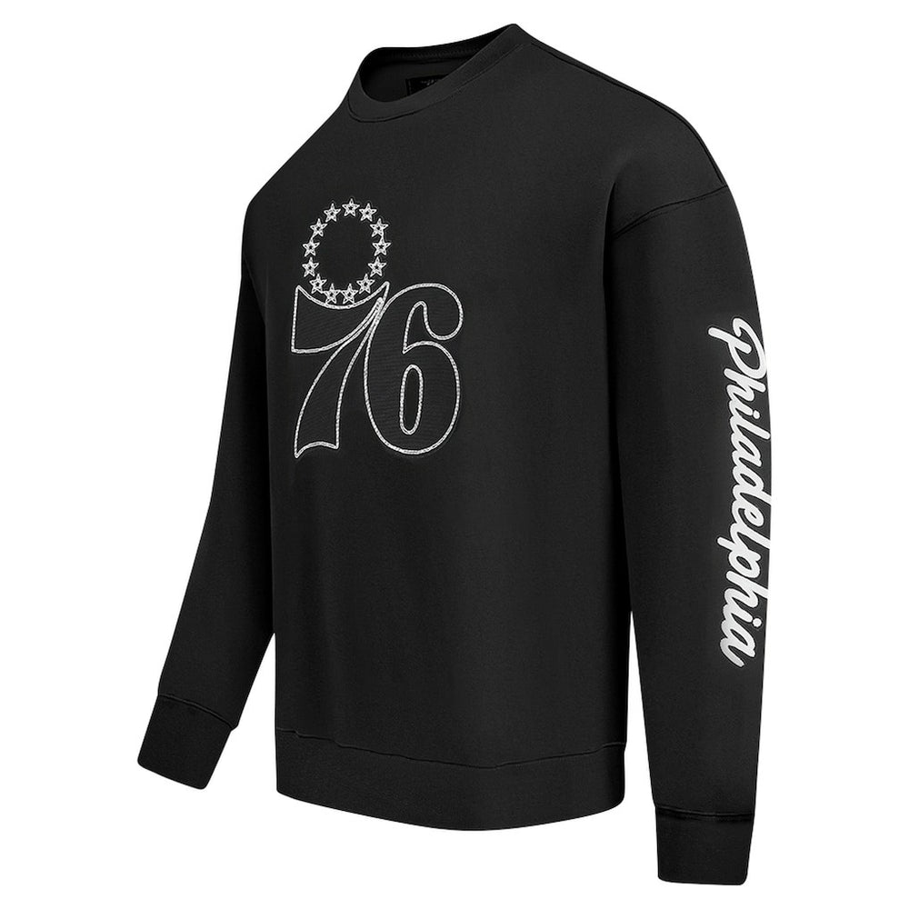 Philadelphia 76ers Pro Standard Paint the City Drop Shoulder Sweatshirt Black