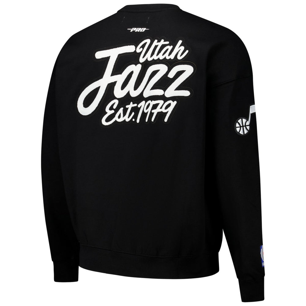 Utah Jazz Pro Standard Paint the City Drop Shoulder Sweatshirt Black