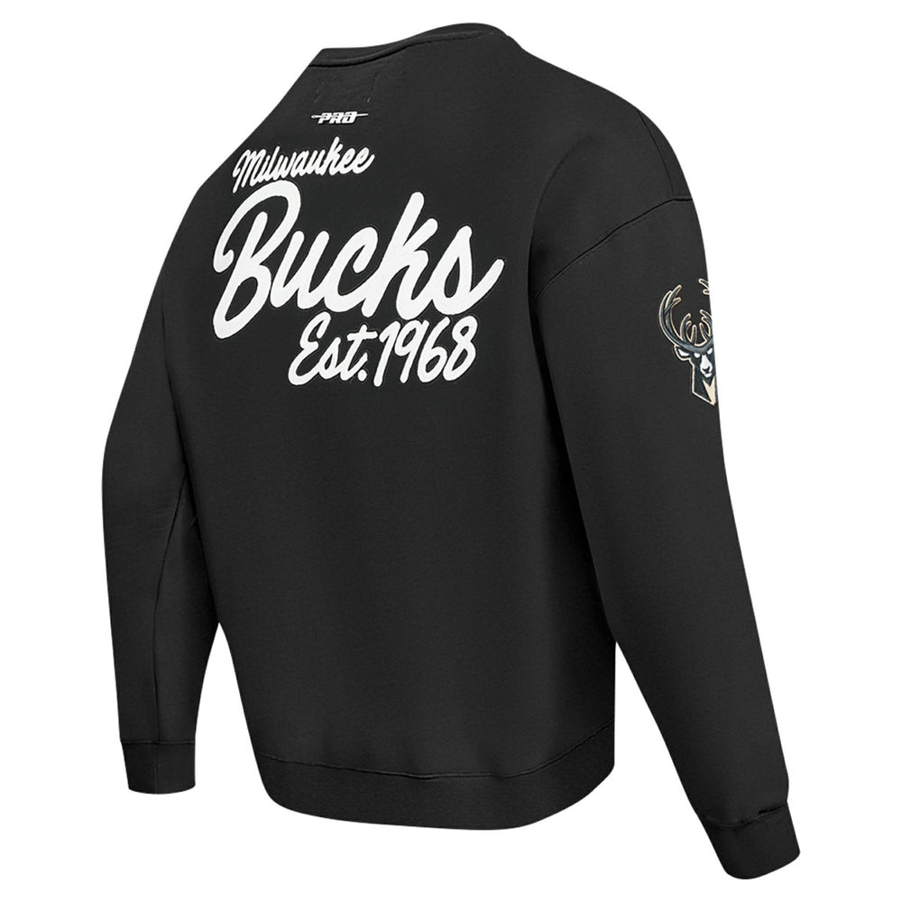 Milwaukee Bucks Pro Standard Paint the City Drop Shoulder Sweatshirt Black