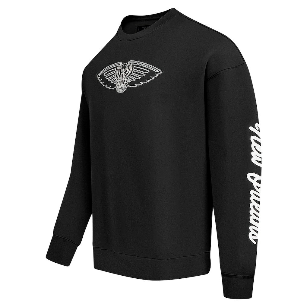 New Orleans Pelicans Pro Standard Paint the City Drop Shoulder Sweatshirt Black