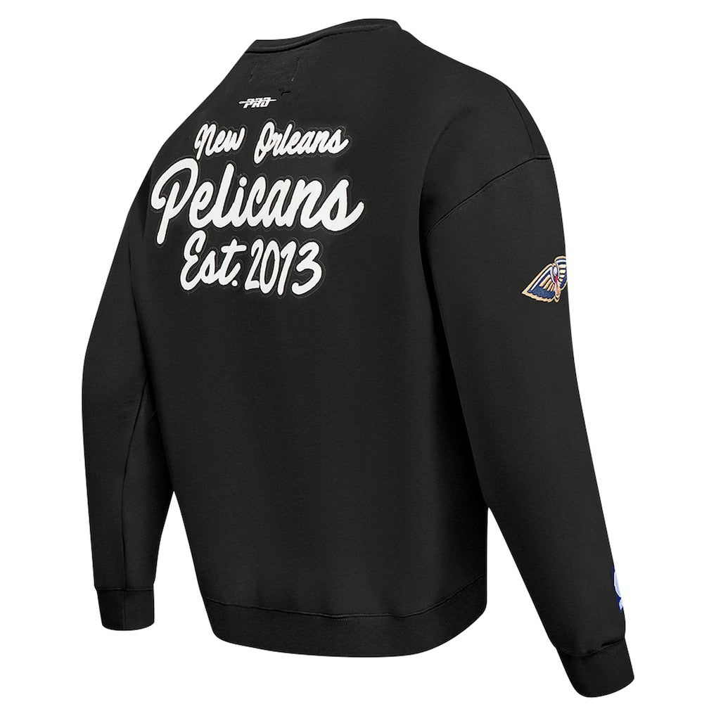 New Orleans Pelicans Pro Standard Paint the City Drop Shoulder Sweatshirt Black