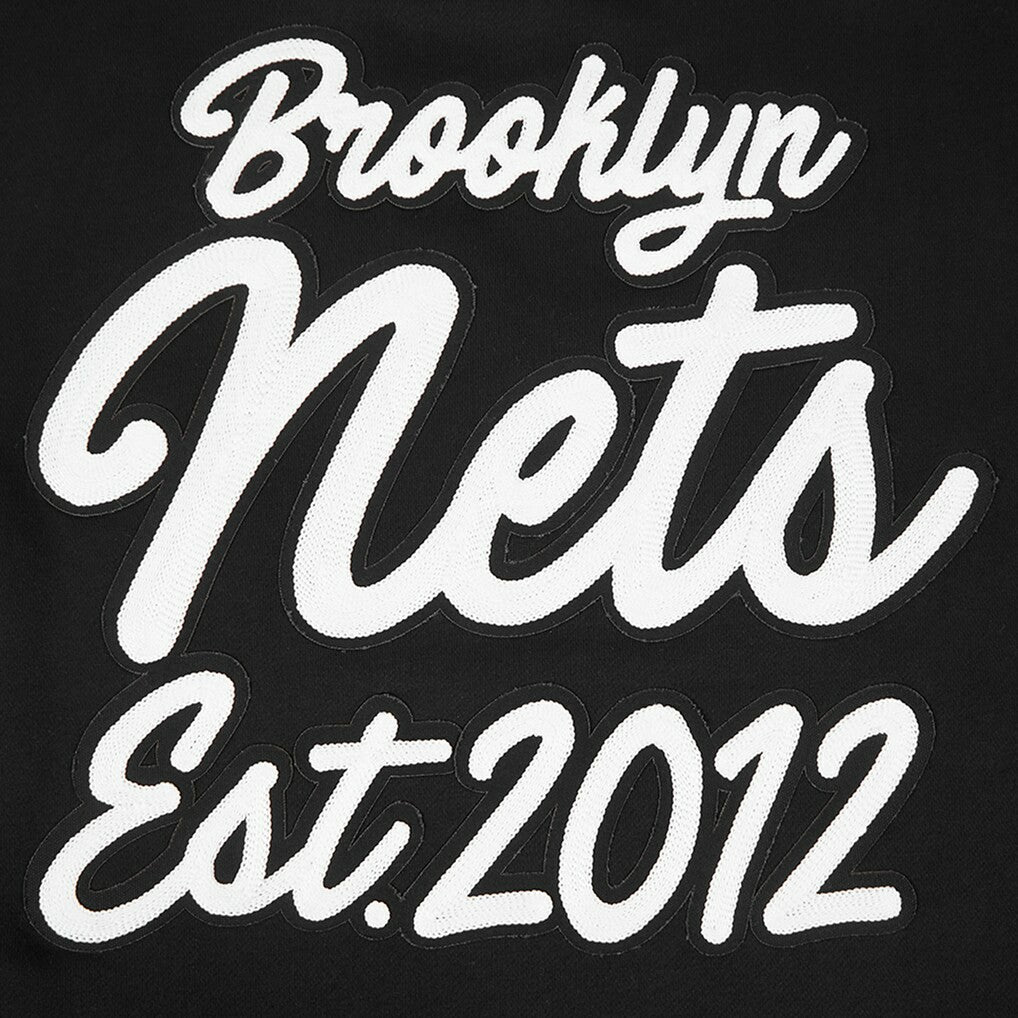 Brooklyn Nets Pro Standard Paint the City Drop Shoulder Sweatshirt Black