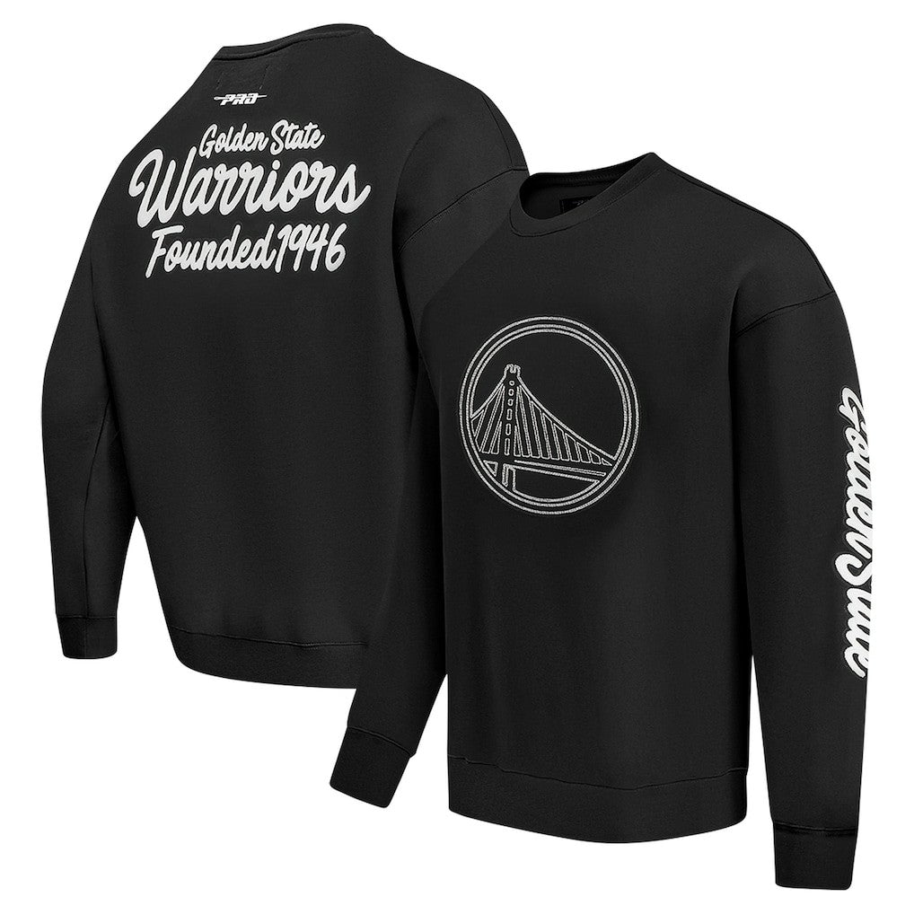 Golden State Warriors Pro Standard Paint the City Drop Shoulder Sweatshirt Black