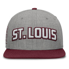 St. Louis Cardinals Fanatics Elements Felt Chainstitch Snapback Hat - Gray/Maroon Hats