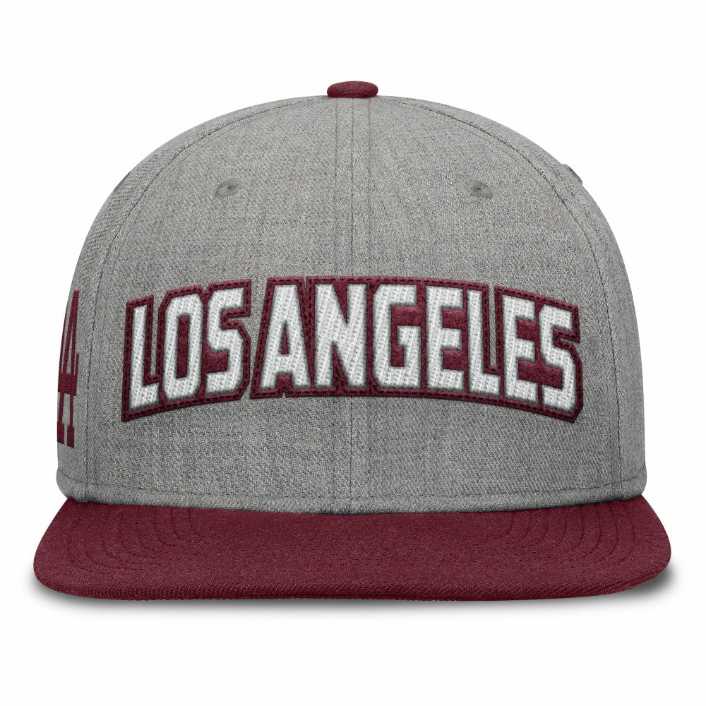 Los Angeles Dodgers Fanatics Elements Felt Chainstitch Snapback Hat - Gray/Maroon Hats