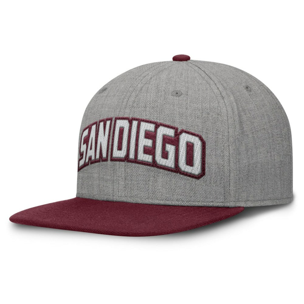 San Diego Padres Fanatics Elements Felt Chainstitch Snapback Hat - Gray/Maroon Hats