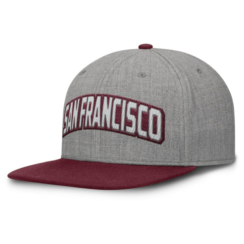 San Francisco Giants Fanatics Elements Felt Chainstitch Snapback Hat - Gray/Maroon Hats