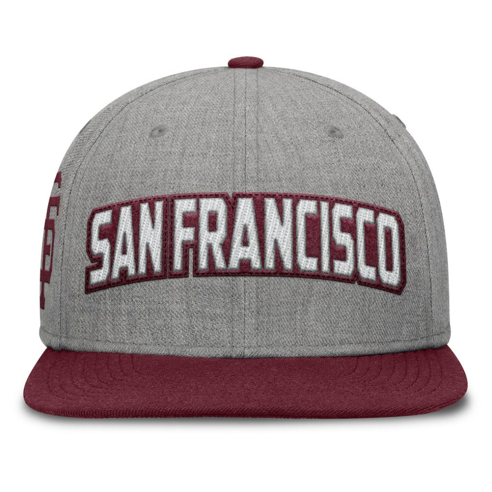 San Francisco Giants Fanatics Elements Felt Chainstitch Snapback Hat - Gray/Maroon Hats