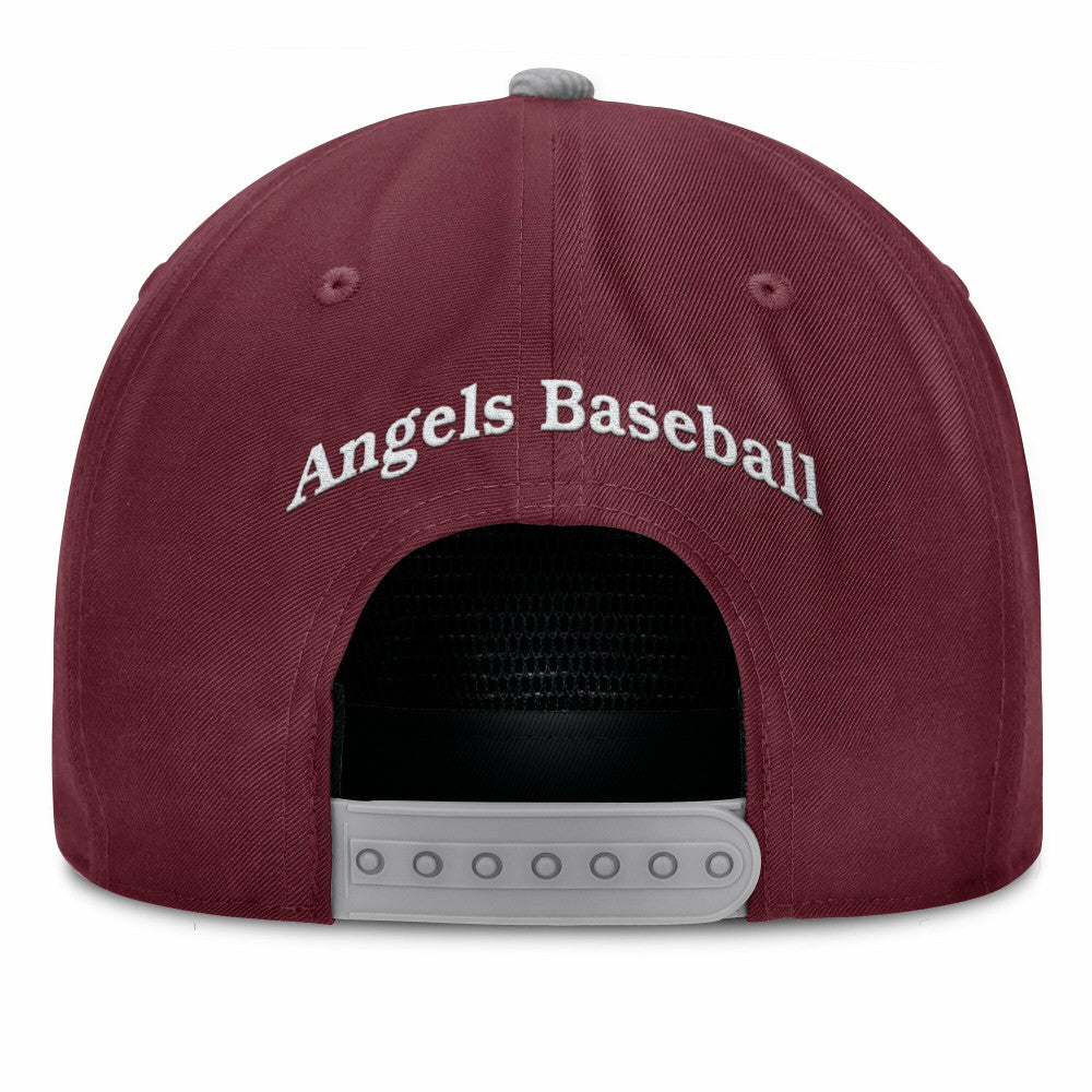 Los Angeles Angels Fanatics Front Office Snapback Hat - Wine Hats
