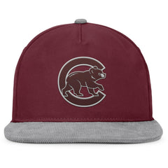 Chicago Cubs Fanatics Front Office Snapback Hat - Wine Hats