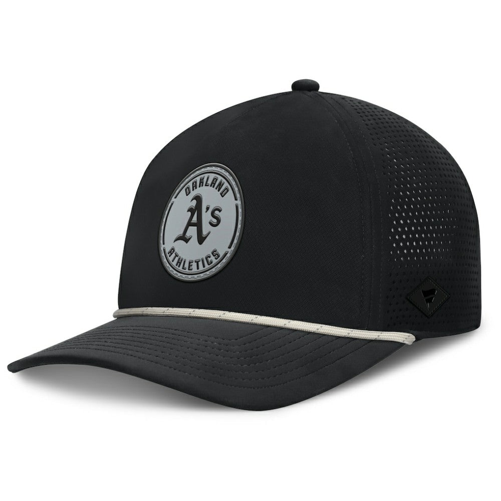 Oakland Athletics Fanatics Signature A-Frame Adjustable Hat - Black Hats