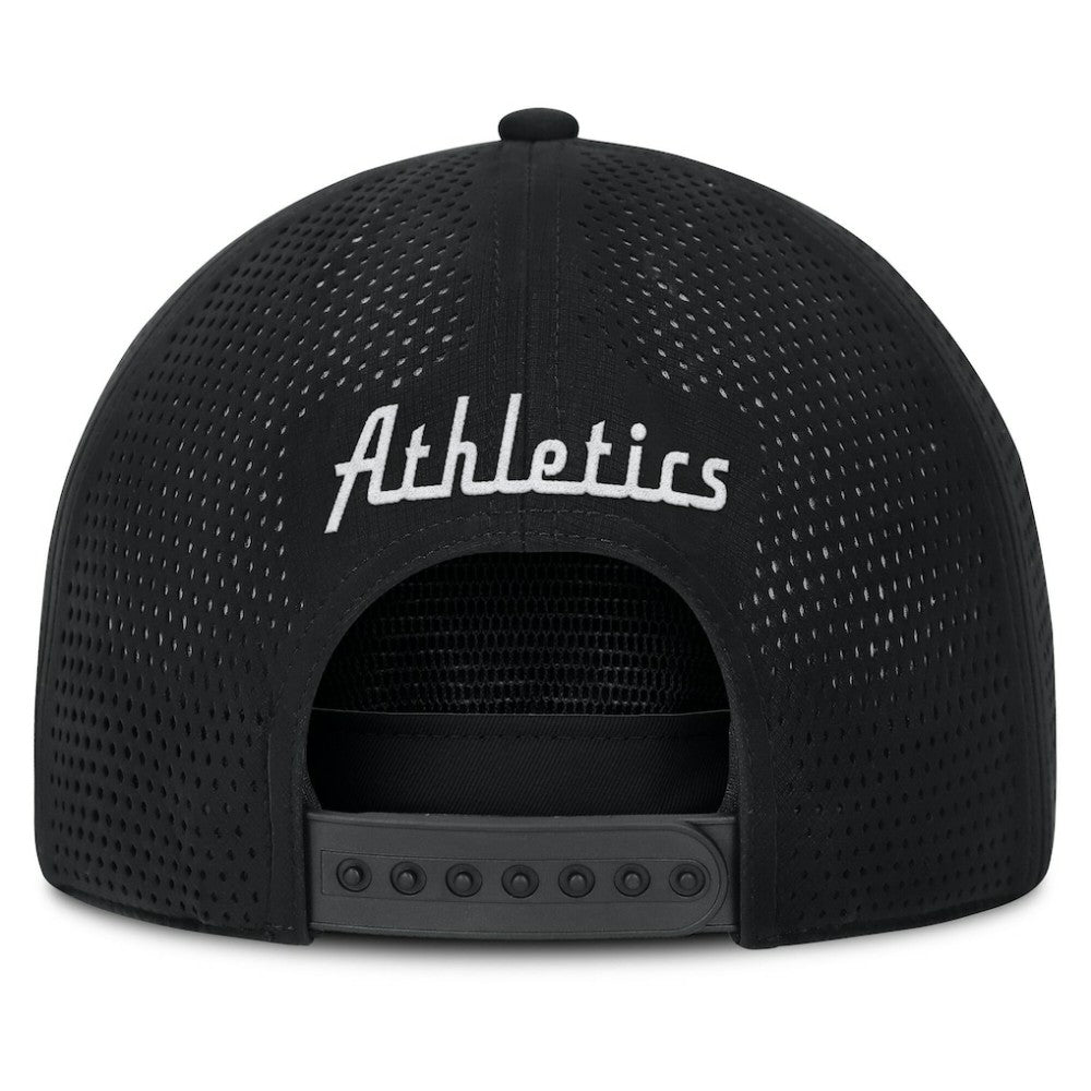 Oakland Athletics Fanatics Signature A-Frame Adjustable Hat - Black Hats