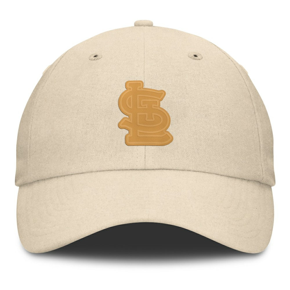 St. Louis Cardinals Fanatics Front Office Leather Patch Adjustable Hat - Cream Hats