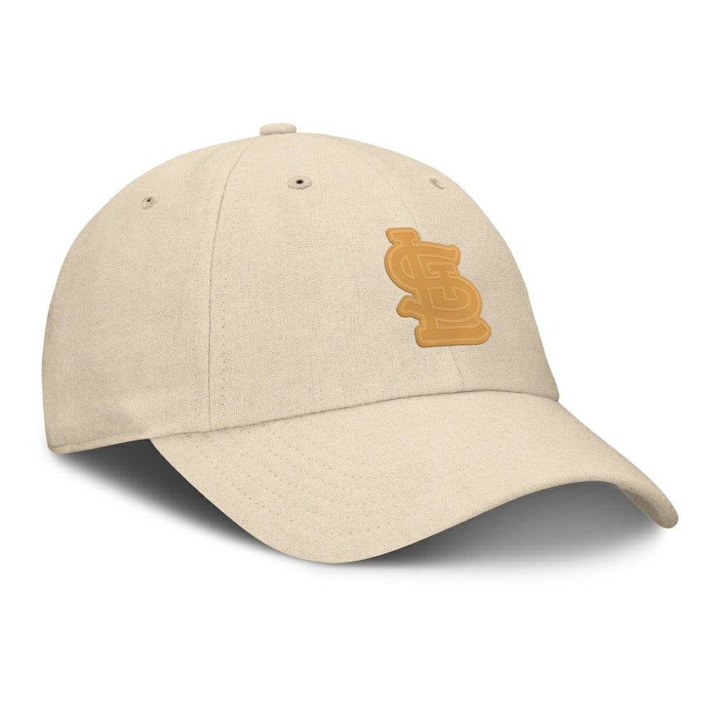 St. Louis Cardinals Fanatics Front Office Leather Patch Adjustable Hat - Cream Hats