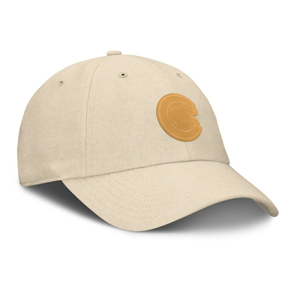 Chicago Cubs Fanatics Front Office Leather Patch Adjustable Hat - Cream Hats