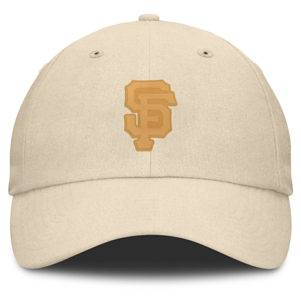 San Francisco Giants Fanatics Front Office Leather Patch Adjustable Hat - Cream Hats