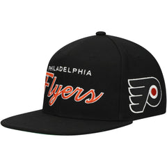 NHL Philadelphia Flyers Mitchell & Ness Core Team Script 2.0 Snapback Hat - Black