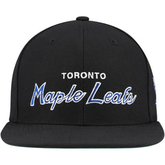 NHL Toronto Maple Leafs Mitchell & Ness Core Team Script 2.0 Snapback Hat - Black